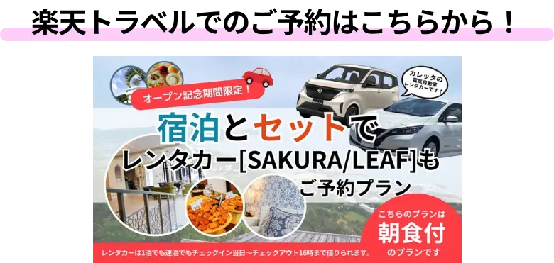 宿泊とセットでレンタカーもご予約プラン